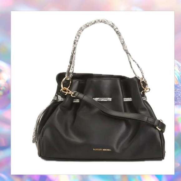Badgley Mischka Handbags - Badgley Mischka Black Snake Handbag NWT
